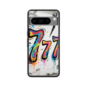 Pixel 8 Pro Hoesje: Straatkunst Spektakel - Levendig Engelgetallen 777 Graffiti Verhaal