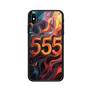 iPhone XS Hoesje: Artistieke Waanzin van Engelgetal 555