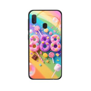 Galaxy A20e Hoesje: Engelgetallen 888 in Zoete Regenboogdromen