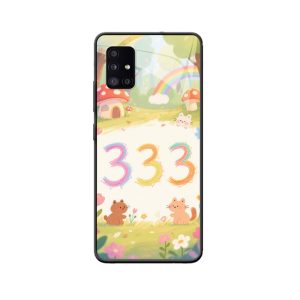 Regenboog Engelgetallen 333 in sprookjesbos – Galaxy A51 5G Hoesje