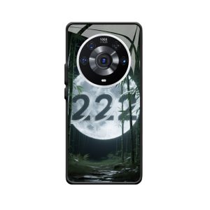 Oosterse zen-nacht: Honor Magic3 Pro Hoesje met Engelgetallen 222 bamboebos bij maanlicht