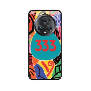 Honor Magic5 Pro Hoesje met Engelgetallen 333: Kleurrijk en creatief