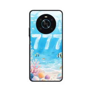 Onderwaterfantasie: Honor X9 Hoesje met Engelgetallen 777 Onderwatercijferavontuur