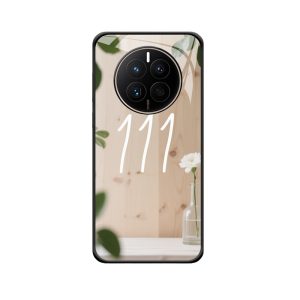 Stilte en Eenvoud: Huawei Mate 50 Hoesje met Engelgetallen 111 in een Japanse Sereniteit
