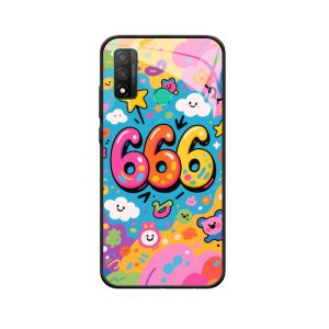 Vrolijke Feest: Huawei P Smart (2020) Hoesje met Engelgetallen 666
