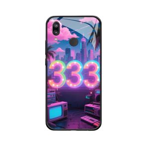 Neonstad Nachtlucht: Huawei P20 Lite (2018) Hoesje met Engelgetallen 333