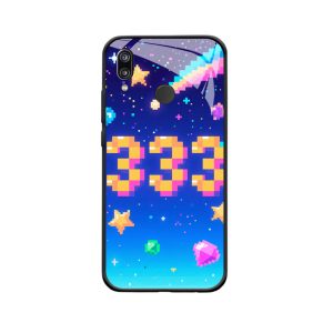 Huawei P20 Lite Hoesje: Engelgetallen 333 in pixelsterrenhemel