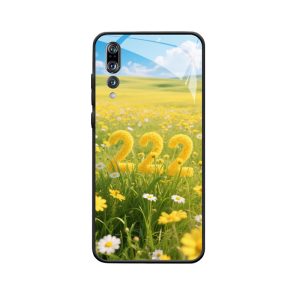 Zonnige Bloemenweide: Huawei P20 Pro Hoesje met Engelgetallen 222