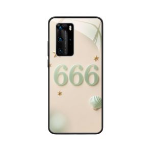 Zacht en Verfijnd: Huawei P40 Pro Hoesje met Engelgetallen 666
