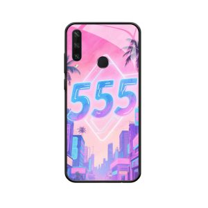 Neon Stadsdromen: Huawei Y6p Hoesje met Engelgetallen 555