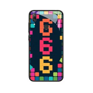 Pixel Feest: Huawei Y7 (2019) Hoesje met Vrolijke Engelgetallen 666