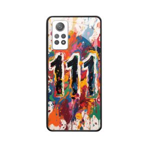Redmi Note 12 Pro Hoesje met Engelgetallen 111 - Kunstzinnig Kleurenfeest
