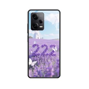 Redmi Note 12 Pro plus 5G Hoesje met Engelgetallen 222 - Lavendelveld Serenade
