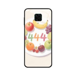 Redmi Note 9 Pro Hoesje met Engelgetallen 444 - Kleurrijk Fruit Feest