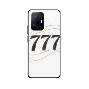 Dromerige Regenboog: Xiaomi 11T Hoesje met Speelse Engelgetallen 777