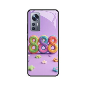 Xiaomi 12 Hoesje met Engelgetallen 888 – Kleurrijk en Speels Design