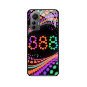 Xiaomi 12 Lite Hoesje met Engelgetallen 888 - Neon Energie en Toekomstige Stijl