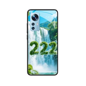 Xiaomi 12X Hoesje met Engelgetallen 222: Groene Magie en Natuurlijke Harmonie