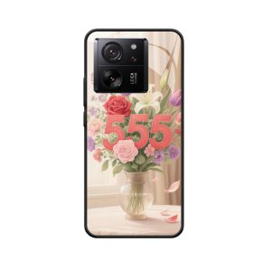 Romantische Bloemen: Xiaomi 13T Pro Hoesje met Engelgetallen 555