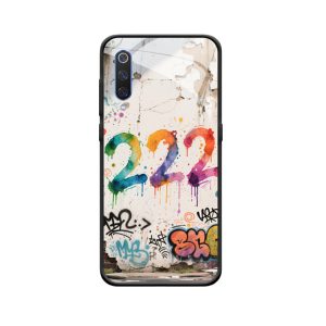 Xiaomi Mi 9 Hoesje met Engelengetallen 222 - Stadsgraffiti in Levendige Kleuren