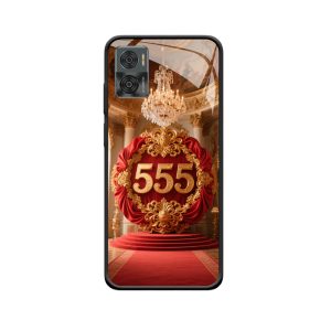 Moto E22i Hoesje met Engelgetallen 555 - Koninklijke Gouden Pracht