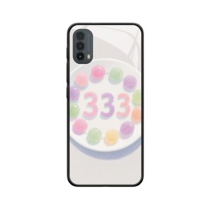 Moto E30 Hoesje met Engelgetallen 333 - Zoete Kleurenpracht