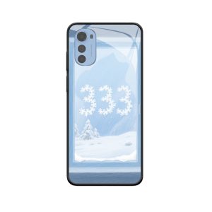 Moto E32 Hoesje met Engelgetallen 333 - Magische Winterpracht