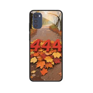 Moto E32s Hoesje met Engelgetallen 444 - Herfstgloedpracht