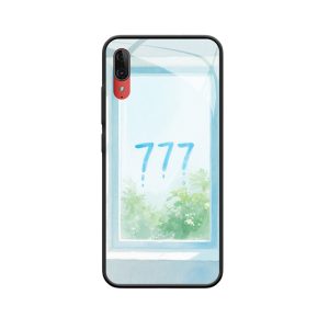 Moto E6 Plus Hoesje met Engelgetallen 777 - Zachte Regenachtige Verbeelding