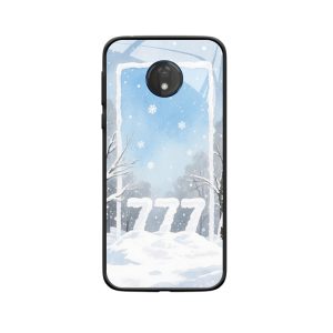 Moto G7 Hoesje: Engelgetal 777 in de sneeuw
