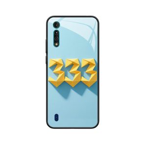 Moto G8 Power Lite Hoesje en Engelgetal 333 in origami-stijl