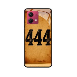 Moto G84 5G Hoesje en Engelgetal 444 in retro charme