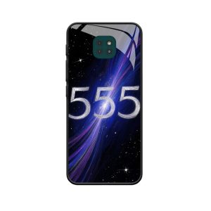 Moto G9 Play Hoesje en Engelgetal 555 in intergalactische romantiek