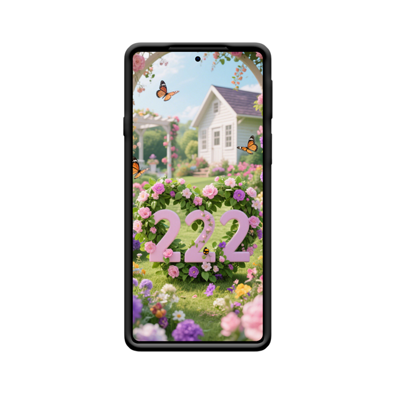 Motorola Edge 20 Hoesje en het engelgetal 222 in de bloementuin - Afbeelding 2