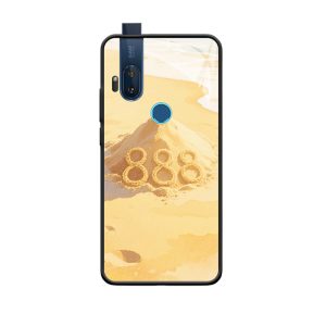 Motorola One Hyper Hoesje en Engelgetal 888 in ontspannen strandmomenten