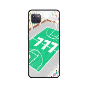 Motorola One 5G Ace Hoesje en Engelgetal 777 op een levendig basketbalveld