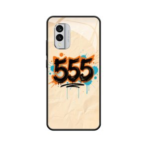De straatkunststijl van Nokia X30 en engelgetal 555