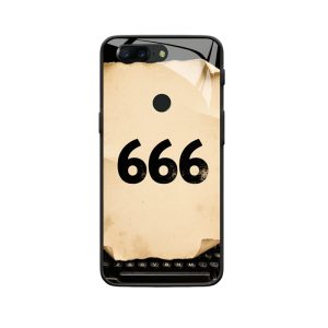 Retro typemachine engelennummer 666 met OnePlus 5T Hoesje