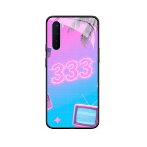 Retro elektronische feest en neon Engelgetallen 333 van OnePlus Nord