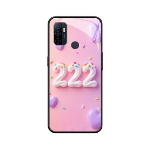 OPPO A53s Hoesje met Engelachtige Nummer 222 - Zoete Feestelijke Sfeer