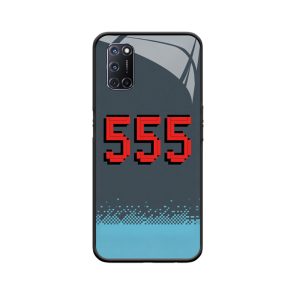Retro pixelstijl OPPO A72 hoesje met engelgetal 555