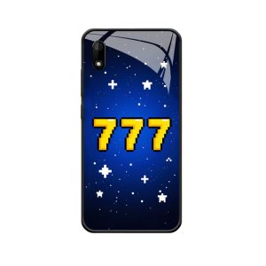 Nostalgische pixelstijl engelgetal 777 WIKO Y70 hoesje verlicht je nachtelijke hemel
