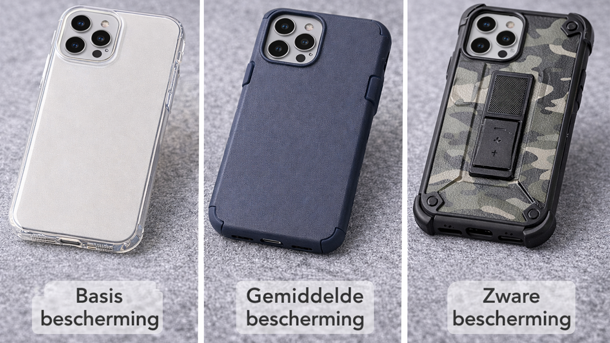 Telefoonhoesjes met verschillende beschermingsniveaus